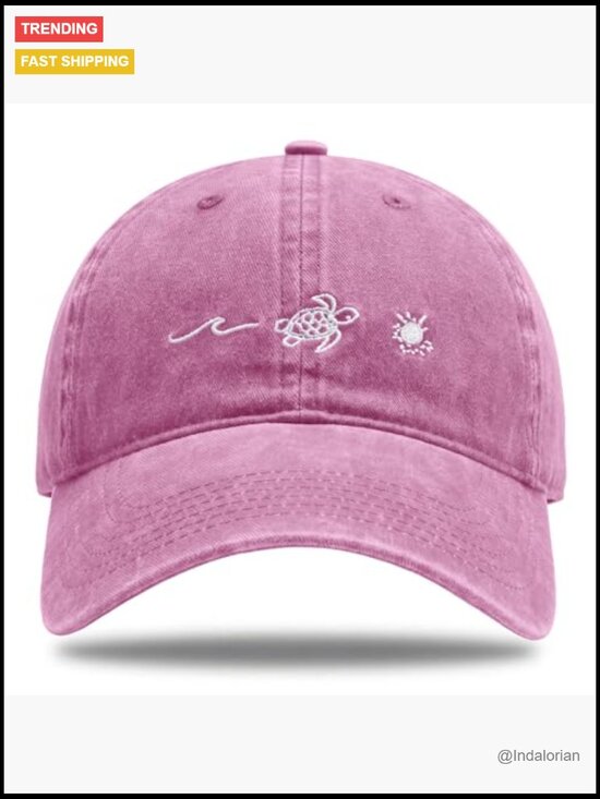 Sea Turtle Graphic Baseball Cap Adjustable Cotton Sun Hat